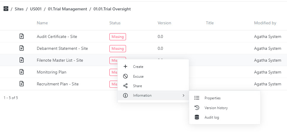 etmf create and manage docs