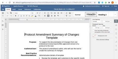 eTMF document authoring