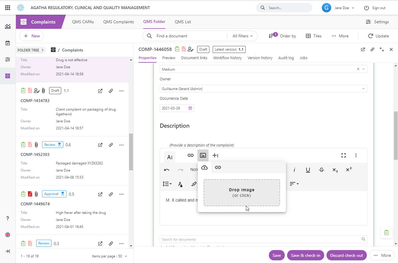 QMS Form Complaint