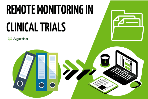 What is remote monitoring in clinical trials
